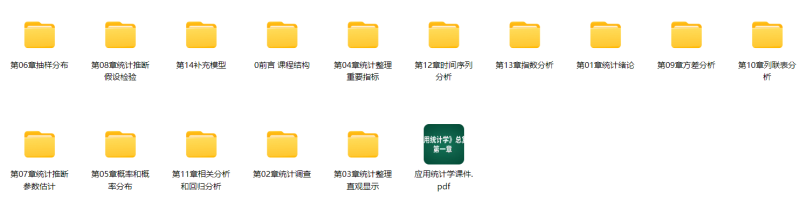 川农应用统计学速成网课-云库
