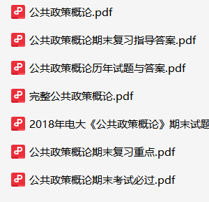 公共政策概论资料合集-云库